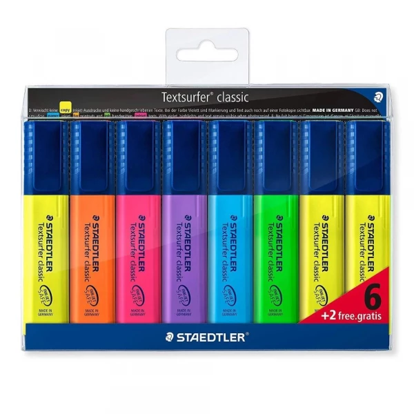 Marcador Textsurfer Neon 6+2 Staedtler                   