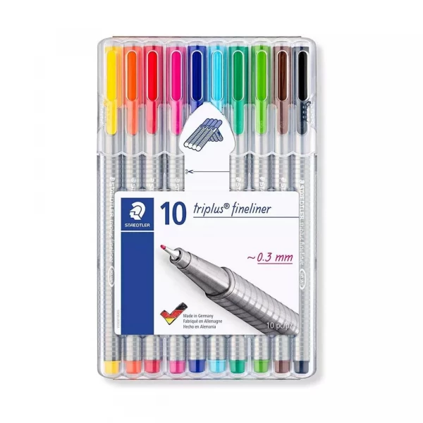 Caneta Fineliner Triplus 10 Cores 0.3 mm Staedtler