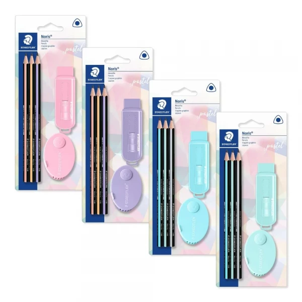 Conjunto 3 Lapis/Borracha/Apontador Pastel Staedtler                                