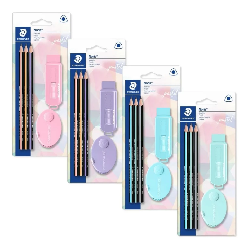 Conjunto 3 Lapis/Borracha/Apontador Pastel Staedtler                                