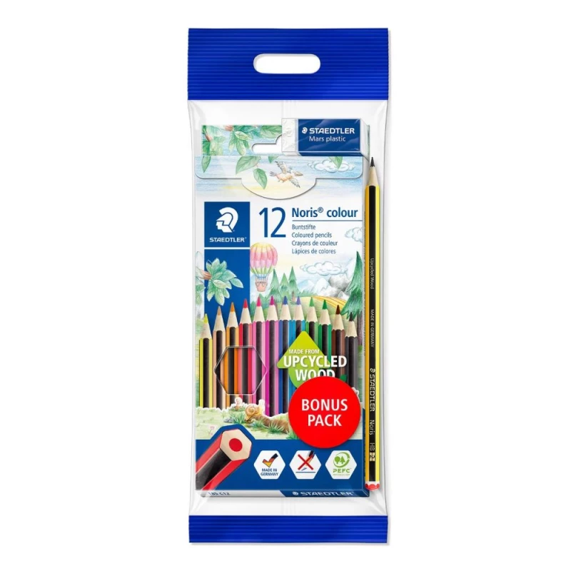 Kit Lapis De Cor Noris Club 12 Cores Com 1 Lapis Grafite E Borracha Staedtler               