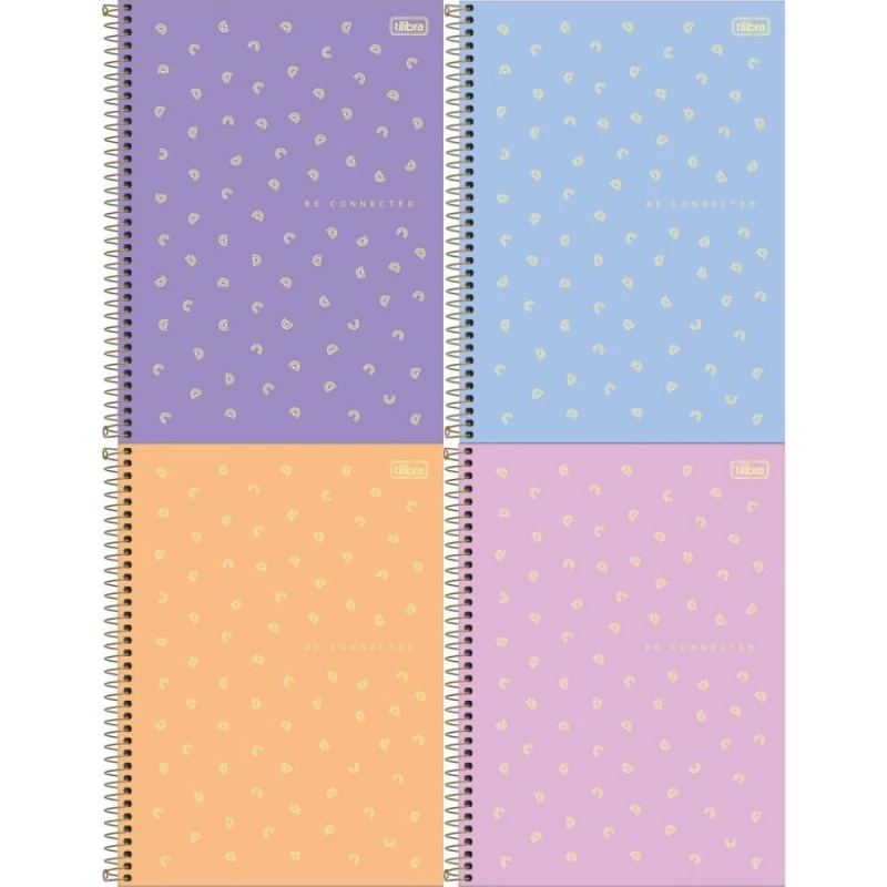 Caderno Espiral  80 Folhas Universitario Connect Neon Feminino  Tilibra