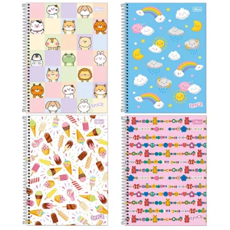 Caderno Espira 80 Folhas Spice Feminino Tilibra