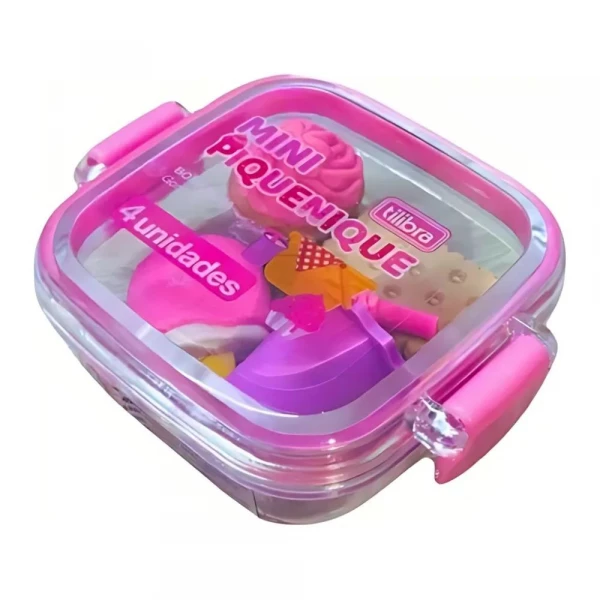 Borracha Mini Piquenique Com 4 Unidades Tilibra