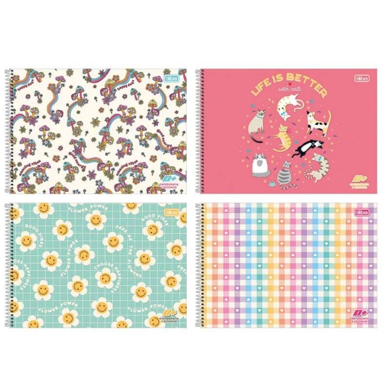Caderno De Desenho 96 Folhas D+ Feminino Tilibra