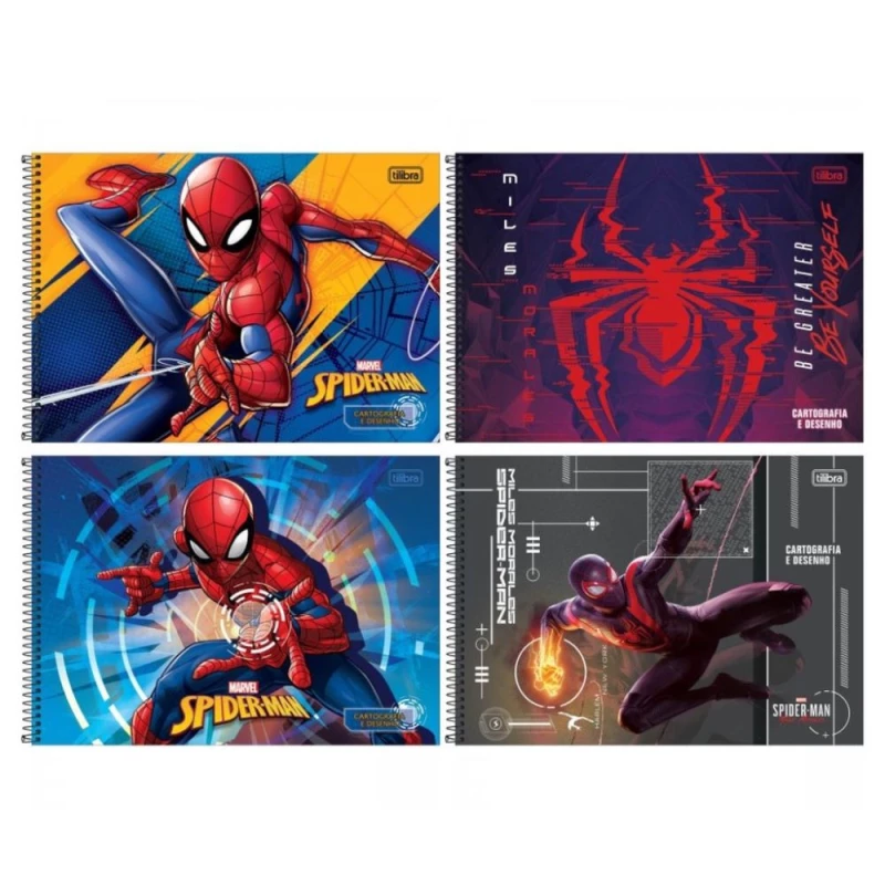 Caderno De Desenho 80 Folhas Homem Aranha Tilibra