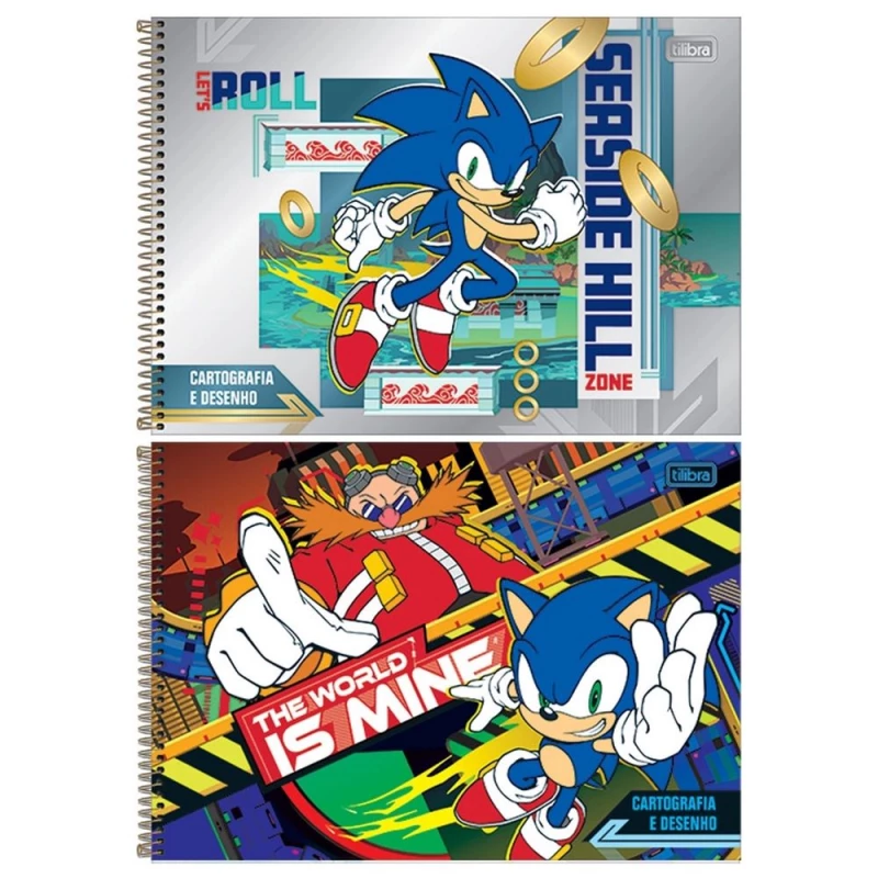 Caderno De Desenho 80 Folhas Sonic Tilibra