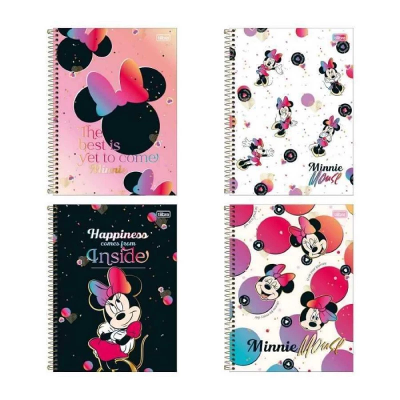 Caderno Espiral 80 Folhas Minnie Mouse Tilibra