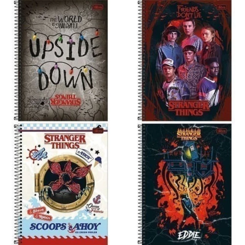 Caderno Espiral 80 Folhas Stranger Things Tilibra