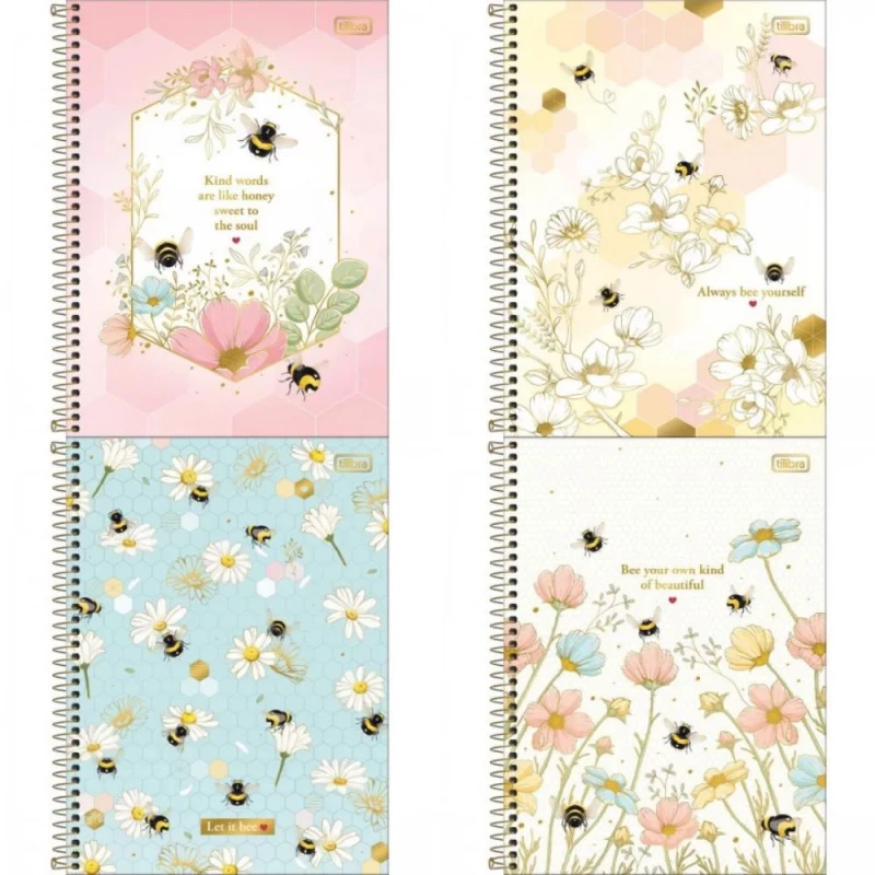 Caderno Espiral 80 Folhas Honey Bee Tilibra