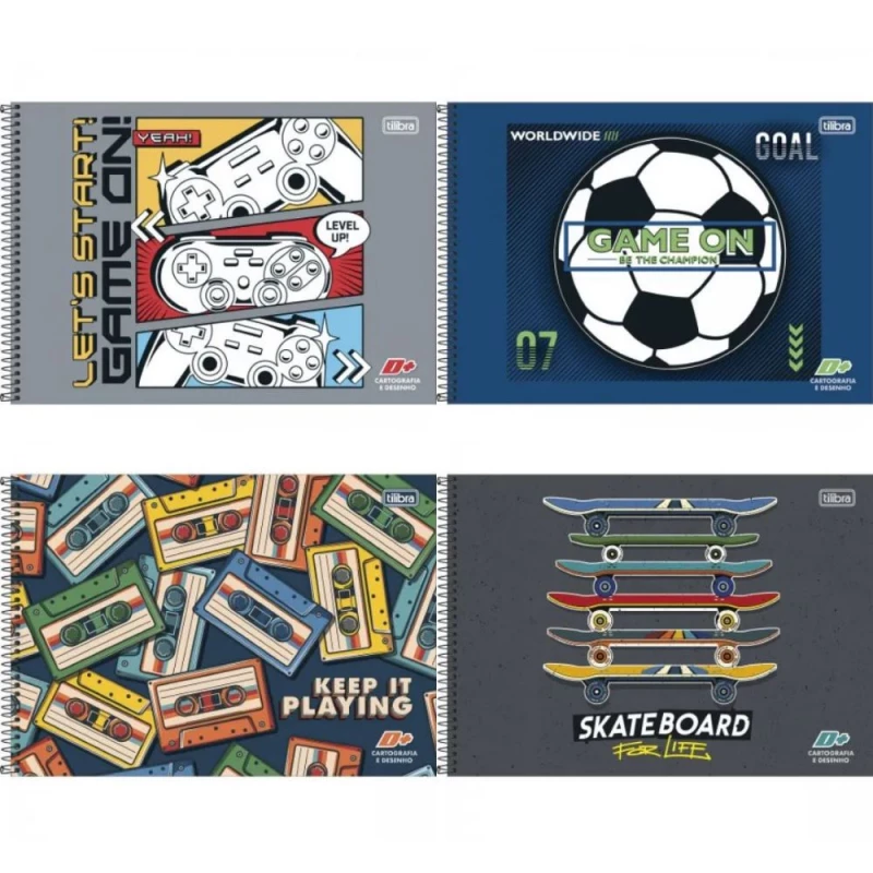 Caderno De Desenho 96 Folhas D+ Masculino Tilibra