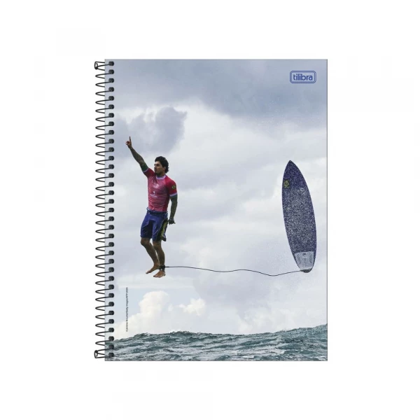 Caderno De 1 Materia Espiral Gabriel Medina 80 Folhas Tilibra