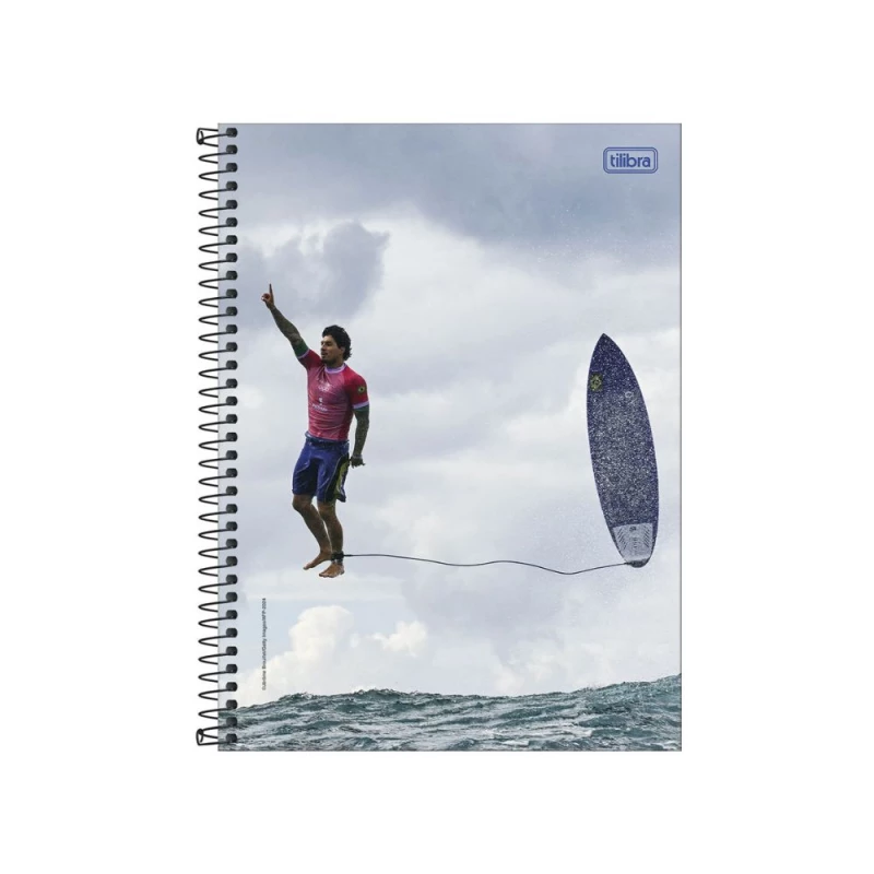 Caderno De 1 Materia Espiral Gabriel Medina 80 Folhas Tilibra