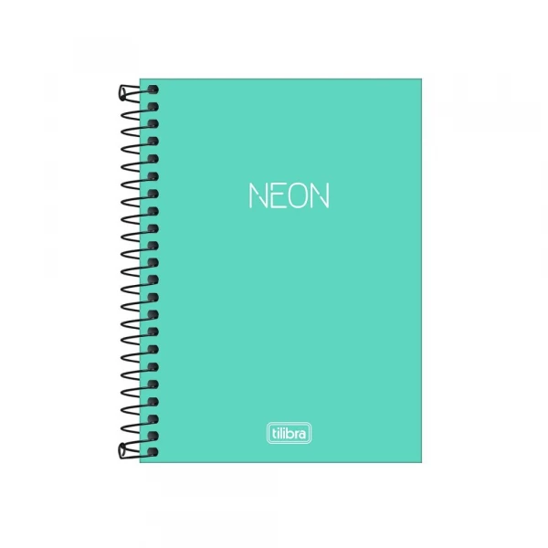 Caderno Universitario Neon Turquesa 80 Folhas Tilibra