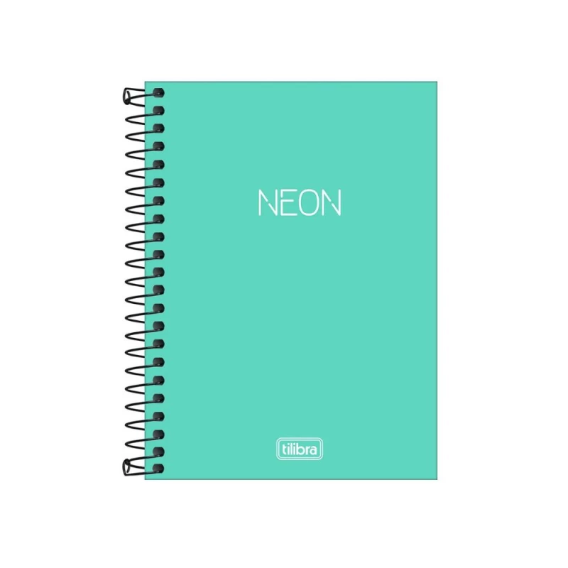 Caderno Universitario Neon Turquesa 80 Folhas Tilibra