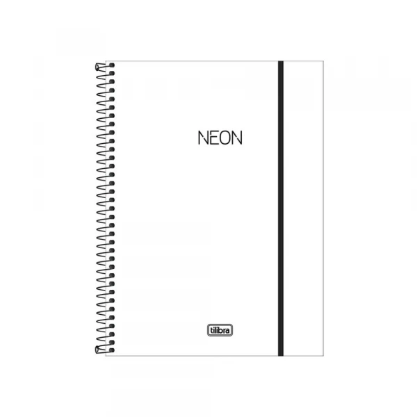 Caderno Universitario Neon Branco 80 Folhas Tilibra