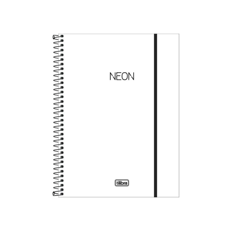 Caderno Universitario Neon Branco 80 Folhas Tilibra