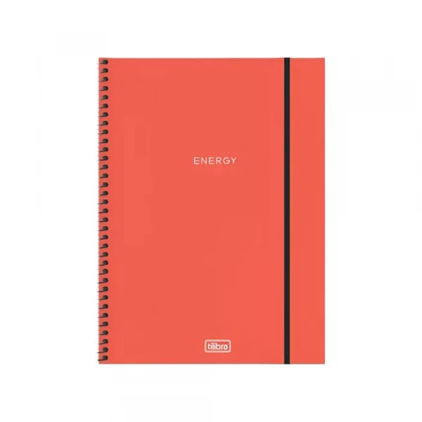 Caderno Universitario Neon Laranja 80 Folhas Tilibra