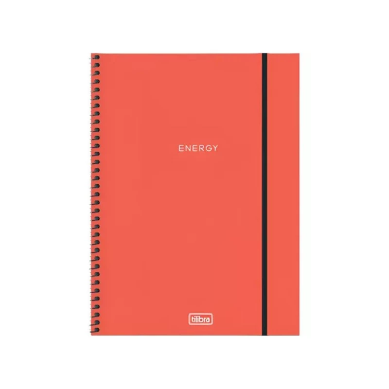 Caderno Universitario Neon Laranja 80 Folhas Tilibra