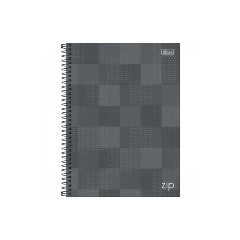 Caderno Universitario Zip Cinza 80 Folhas Tilibra