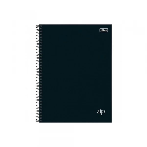 Caderno Universitario Zip Preto 80 Folhas Tilibra
