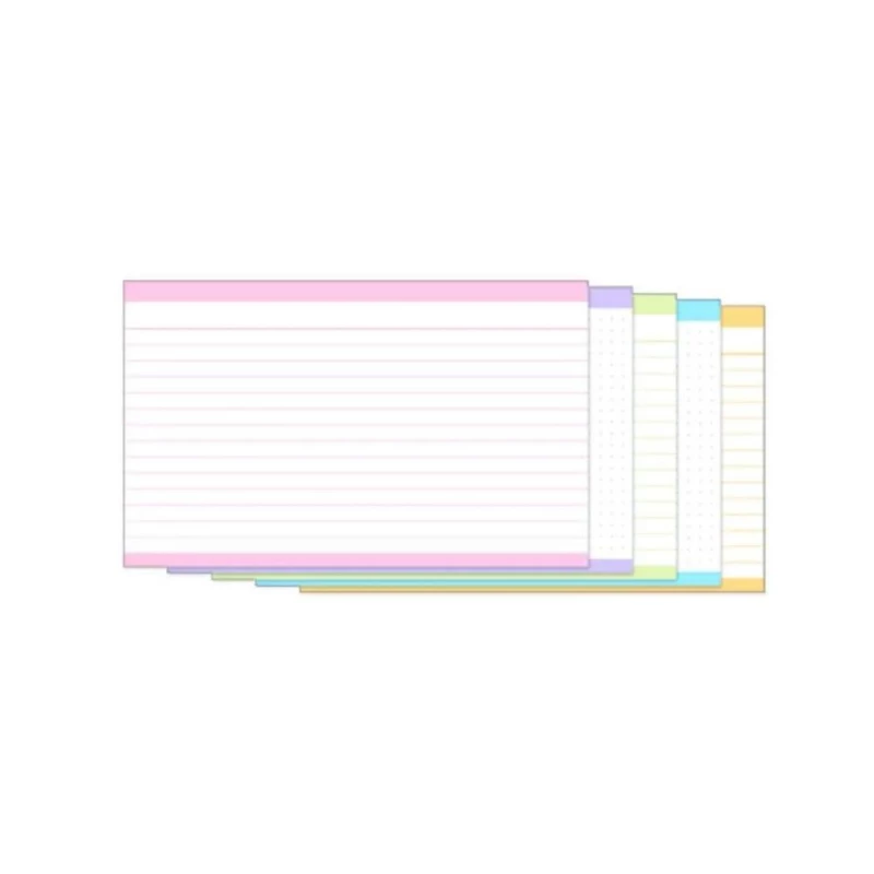Ficha Pautada Com Tarjas Coloridas N3 5x8 50 Folhas Tilibra