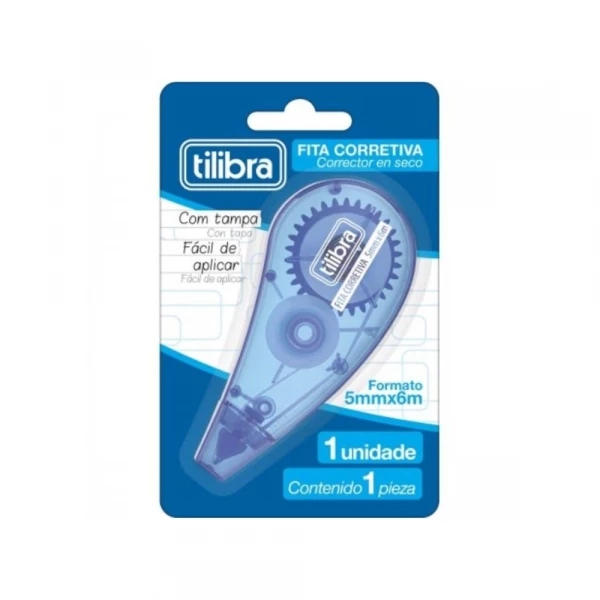 Fita Corretiva 6mx5mm Azul Tilibra