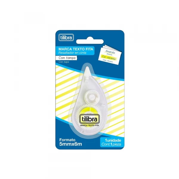 Marca Texto Fita 6mx5mm Amarelo Tilibra
