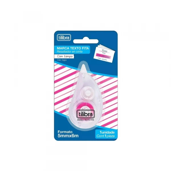 Marca Texto Fita 6mx5mm Rosa Tilibra