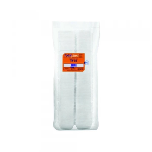 Hamburgueira Isopor TH-03 Com 100 Unidades Totalplast