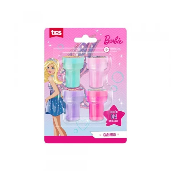 Carimbo Autotintado Barbie Com 4 Unidades Tris
