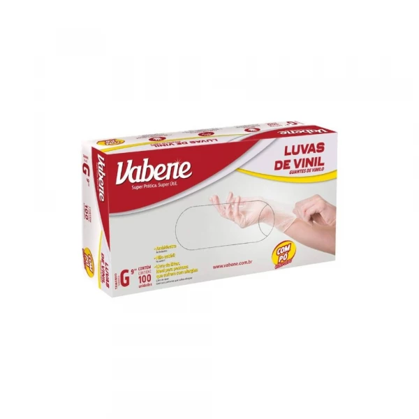 Luva De Vinil G Com Po 100 Unidades Vabene