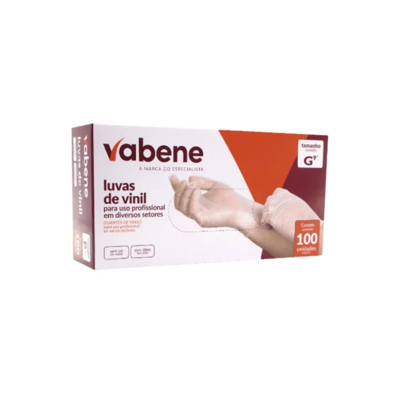 Luva De Vinil G Sem Po 100 Unidades Vabene